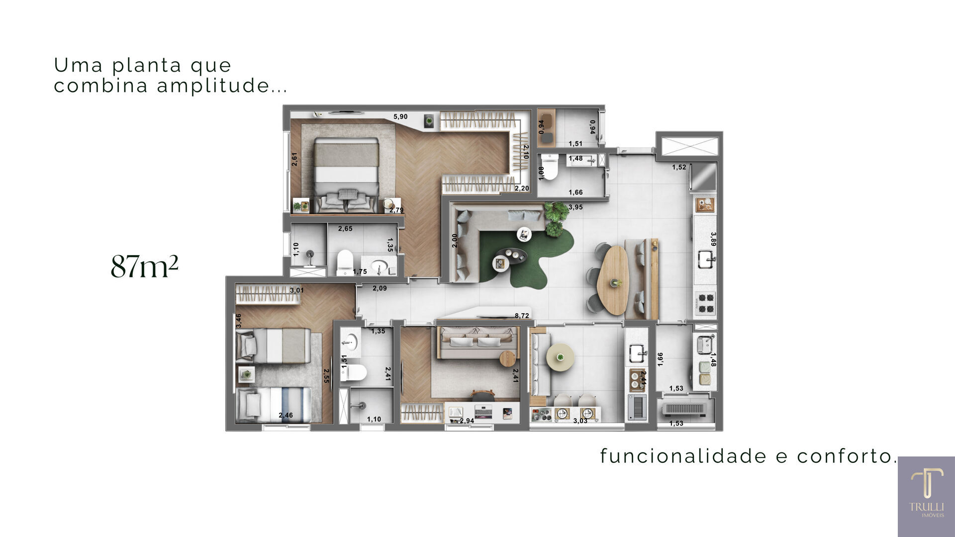 Apartamento, 3 quartos, 86 m² - Foto 1