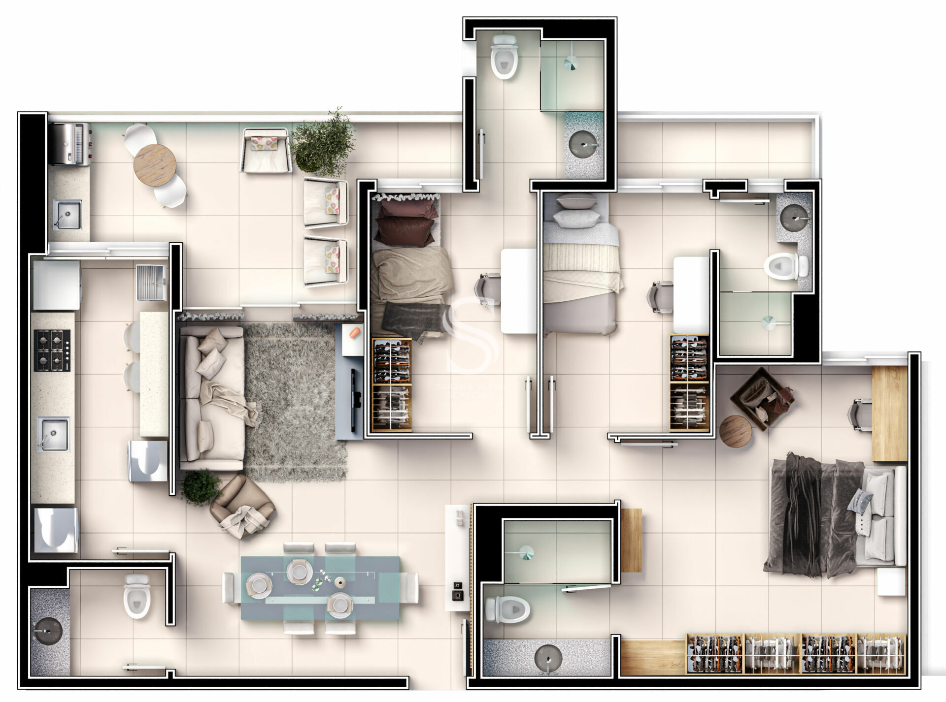 Apartamento, 3 quartos, 102 m² - Foto 11