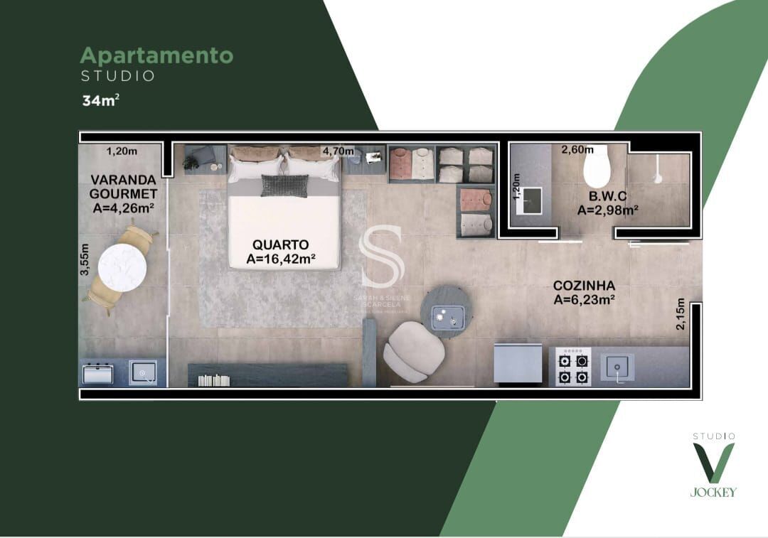 Apartamento, 1 quarto, 34 m² - Foto 6