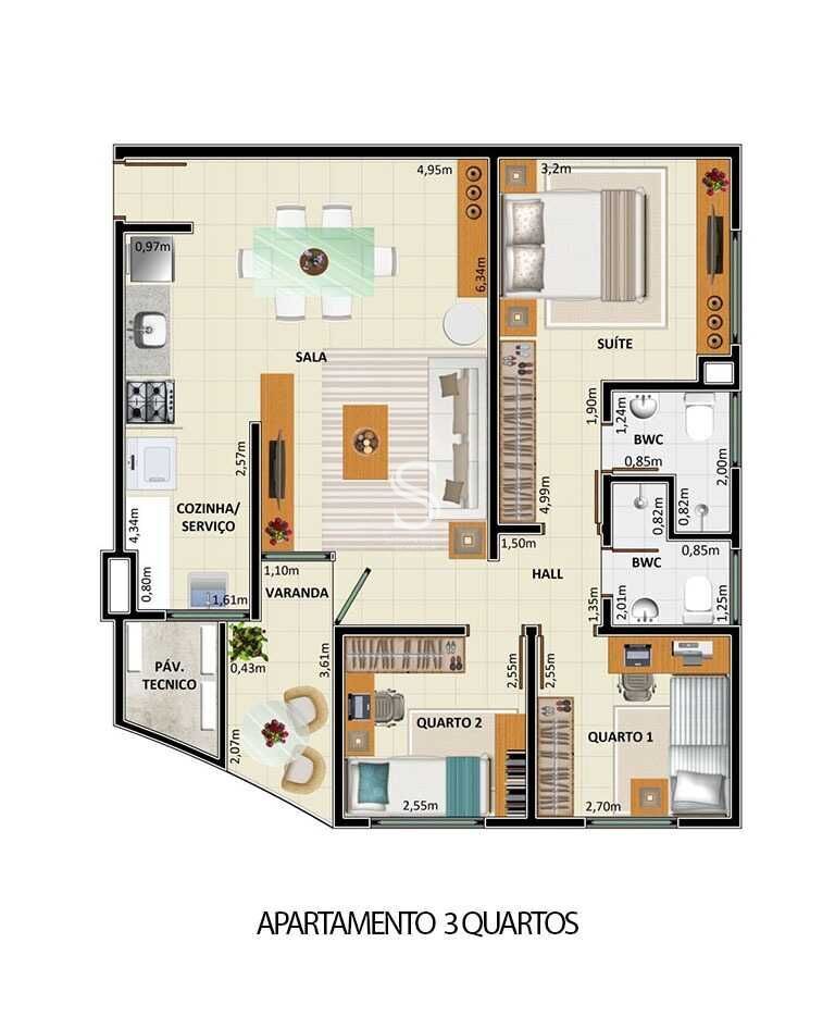 Apartamento, 3 quartos, 72 m² - Foto 17