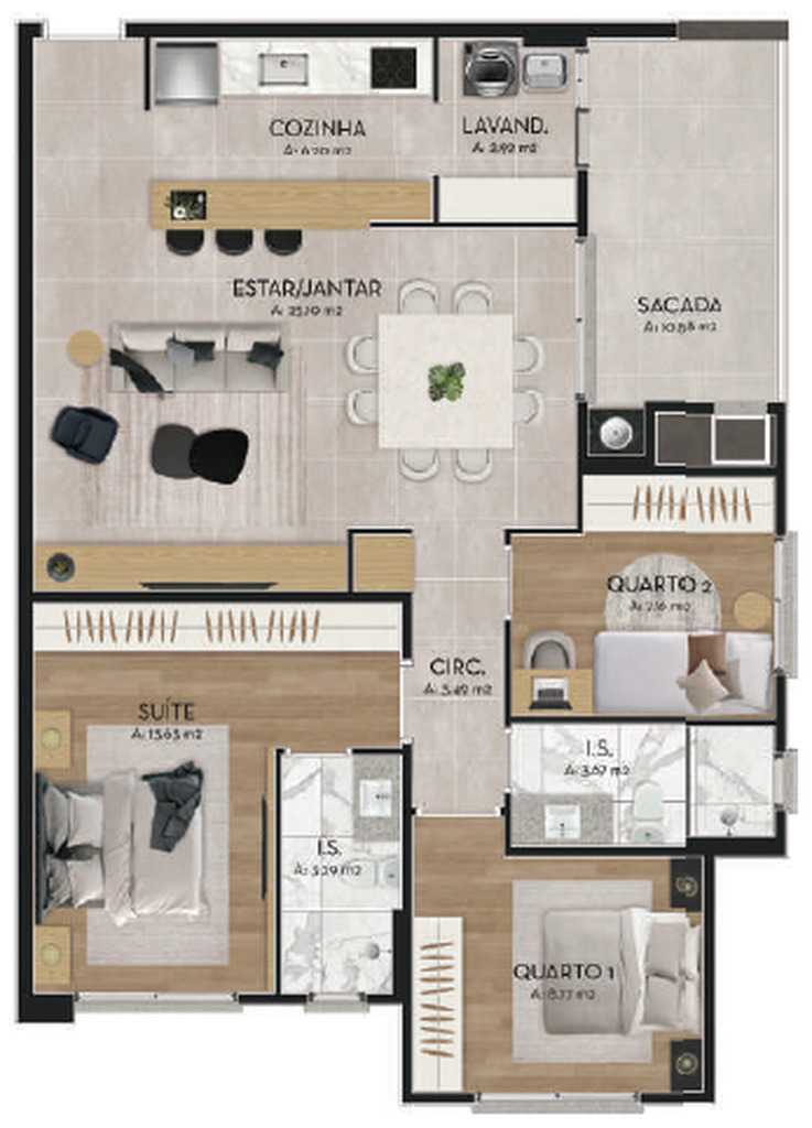 Apartamento, 3 quartos, 180 m² - Foto 48