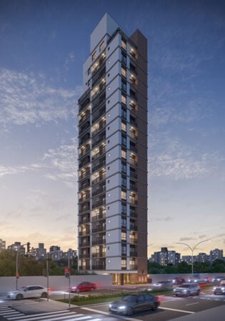 Edifício Visconti 2150 | Studio-1 quarto-Centro-Curitiba/PR