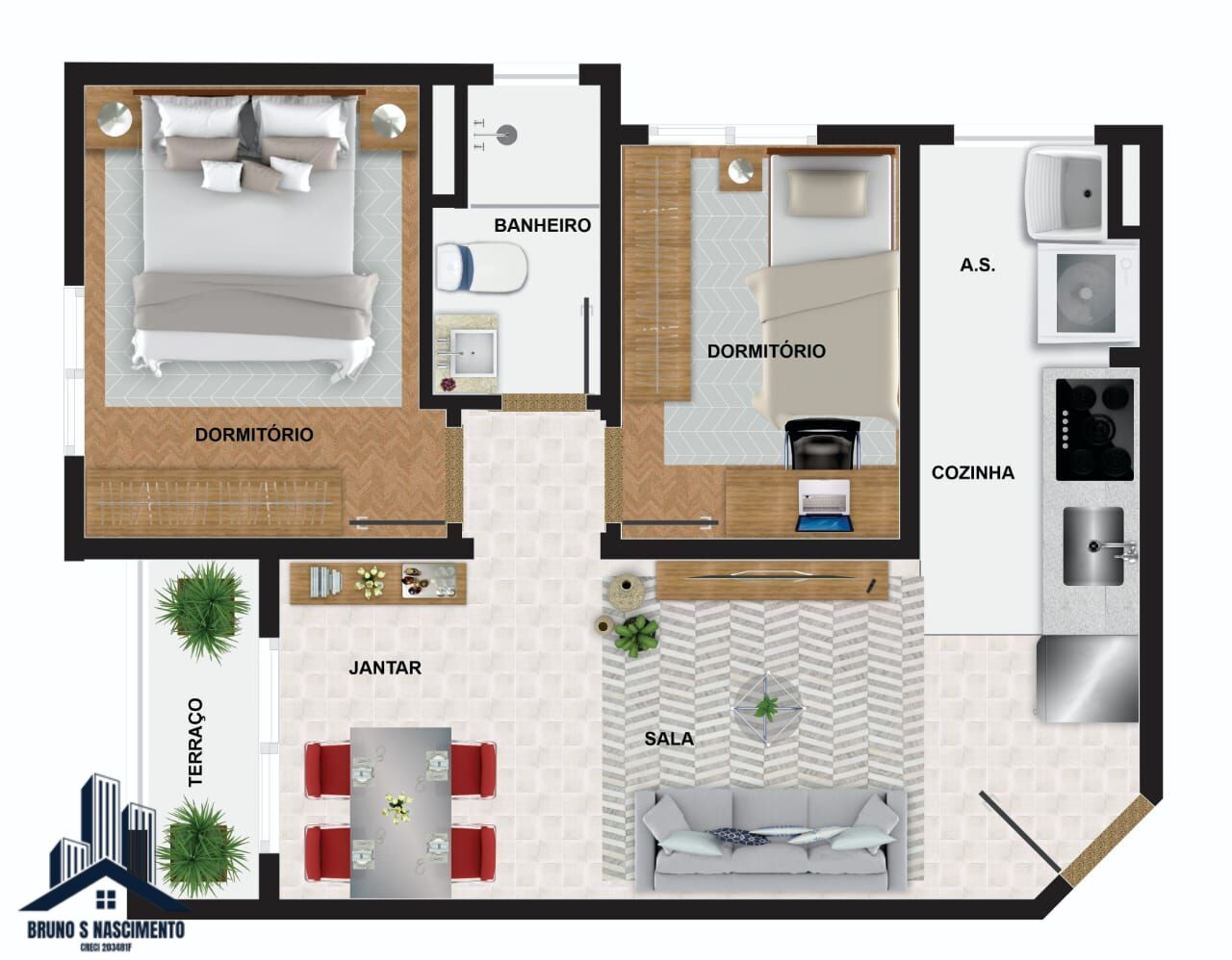 Apartamento à venda com 2 quartos, 1 banheiro, 1 vaga e 40m² no Jardim Flor da Montanha, Guarulhos (SP) — foto 6 de 8