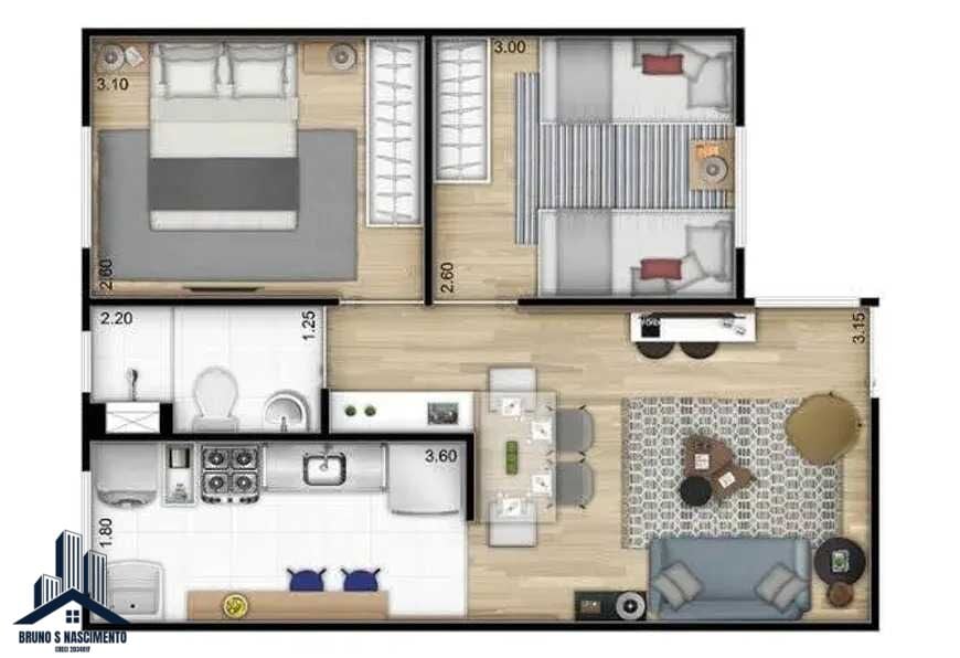 Apartamento à venda com 2 quartos, 1 banheiro, 1 vaga e 44m² no Recanto Vista Alegre, Cotia (SP) — foto 11 de 17