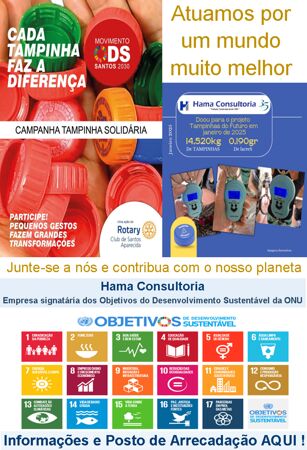 NOS APOIAMOS E PARTICIPAMOS DE AÇÕES PARA UM MUNDO MELHOR