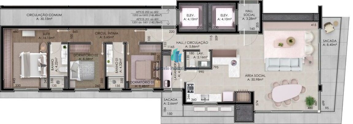 Apartamento, 3 quartos, 142 m² - Foto 9