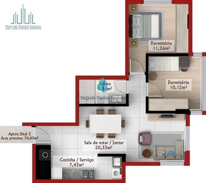 Apartamento, 2 quartos, 70 m² - Foto 13
