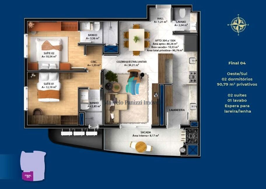 Apartamento, 2 quartos, 90 m² - Foto 11