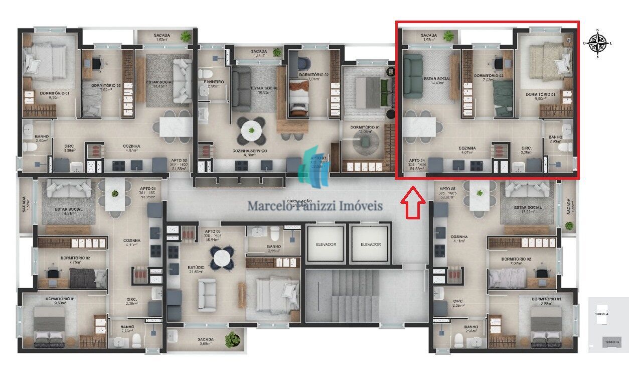 Apartamento, 2 quartos, 51 m² - Foto 12