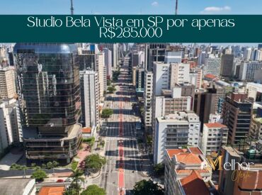 Studio Bela Vista em SP por apenas R$285.000