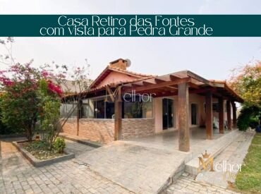Casa Retiro das Fontes com vista para Pedra Grande