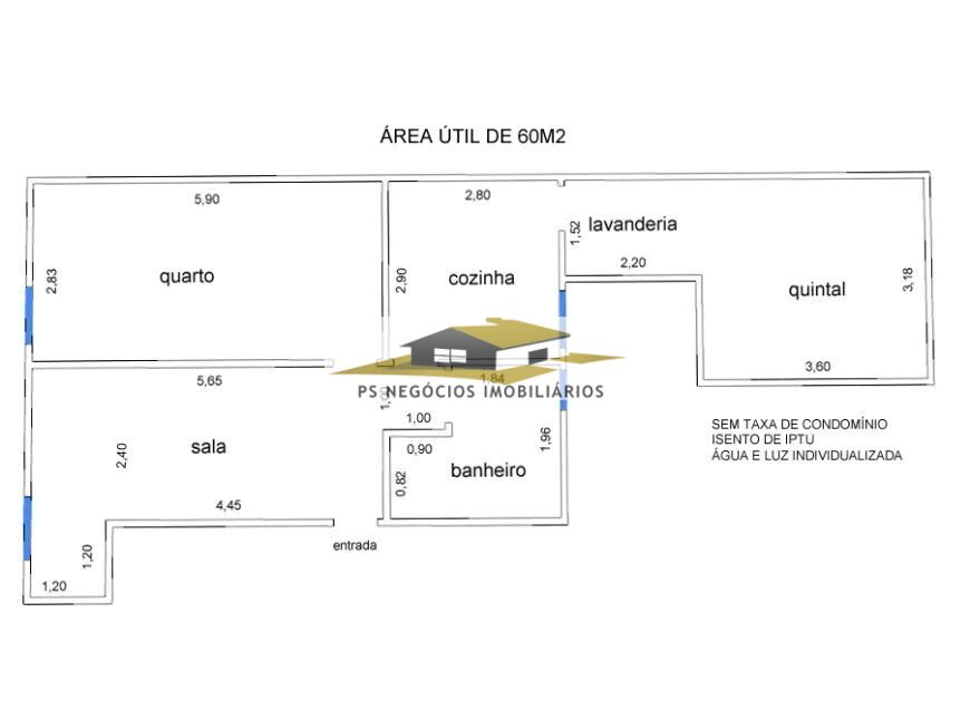 Apartamento, 1 quarto, 60 m² - Foto 1