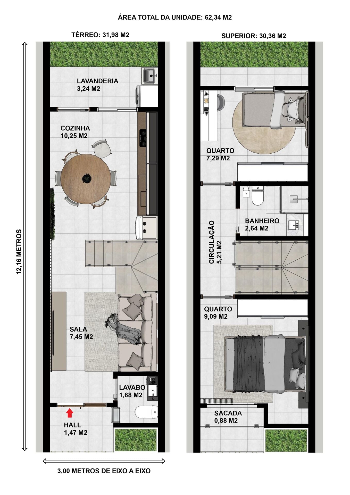 Sobrado, 2 quartos, 62 m² - Foto 8