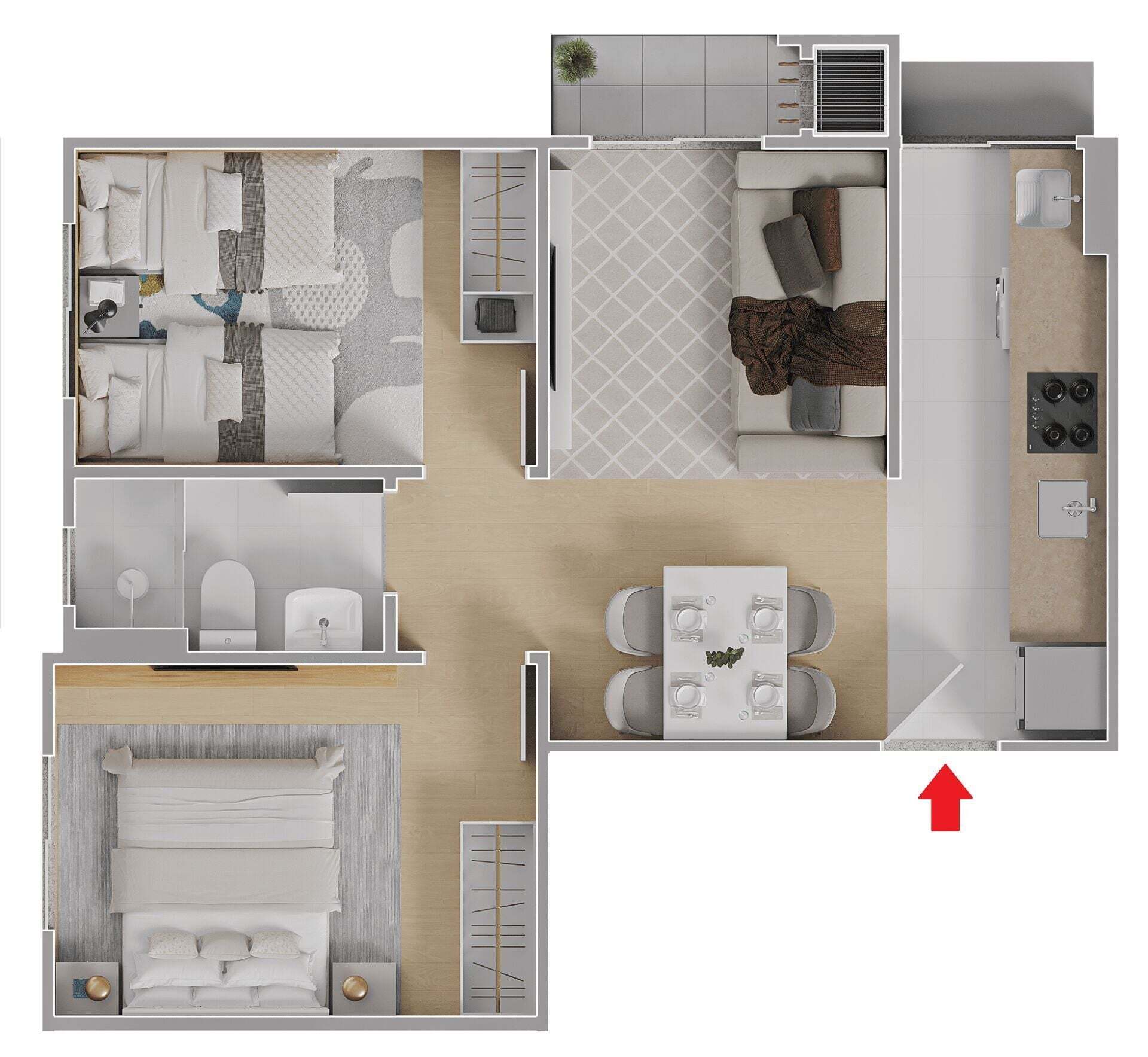 Apartamento, 2 quartos, 45 m² - Foto 16