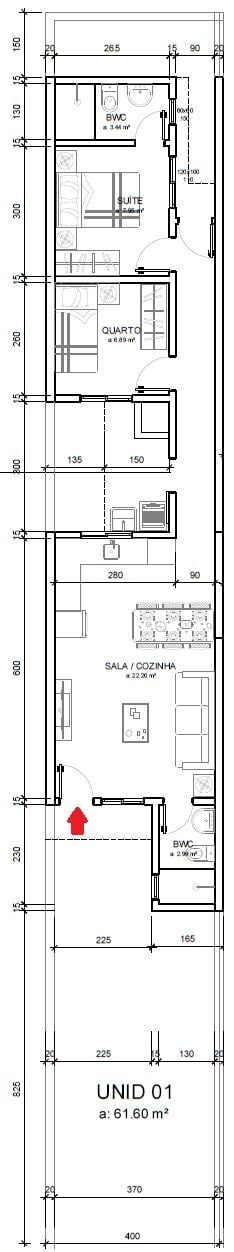 Sobrado, 2 quartos, 61 m² - Foto 8