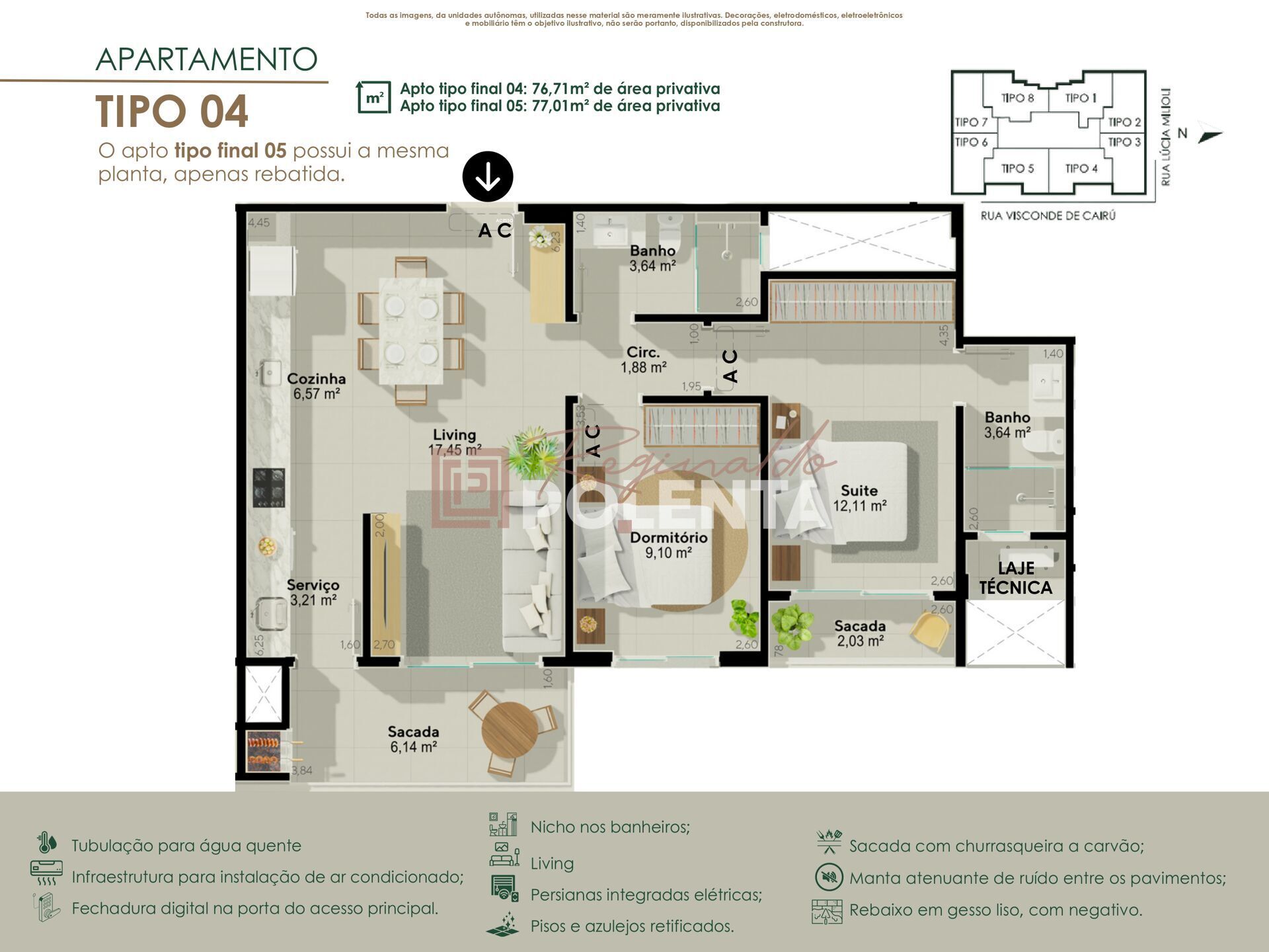 Apartamento, 2 quartos, 77 m² - Foto 12