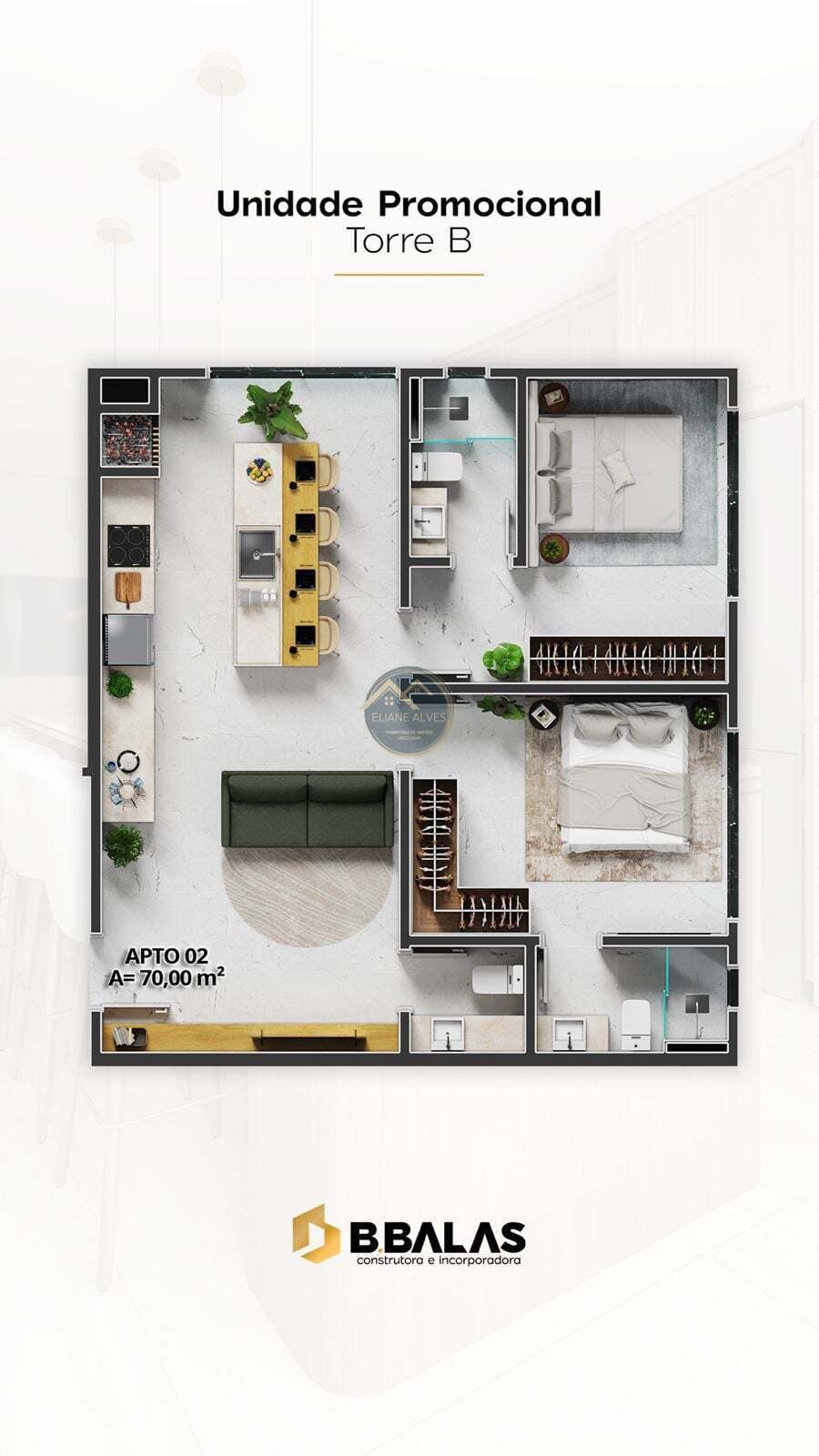 Apartamento, 2 quartos, 70 m² - Foto 46