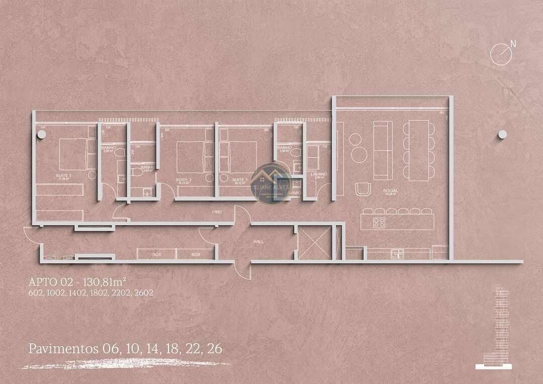 Apartamento, 3 quartos, 130 m² - Foto 47