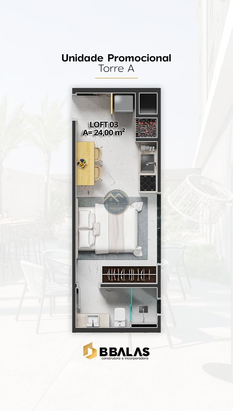 Flat/Apart Hotel, 1 quarto, 28 m² - Foto 43