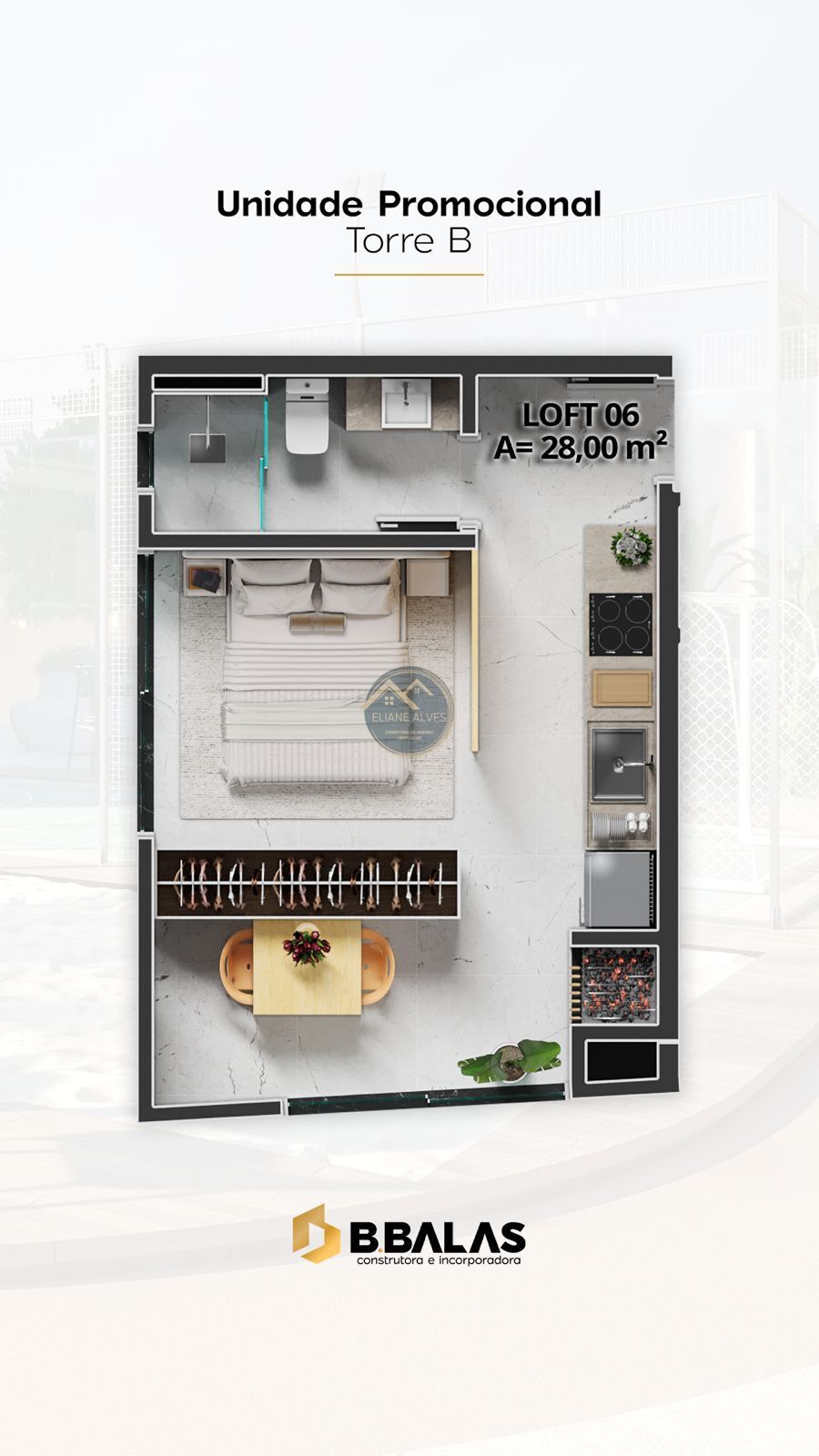 Flat/Apart Hotel, 1 quarto, 28 m² - Foto 52