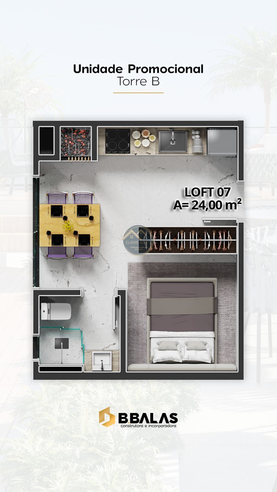 Flat/Apart Hotel, 1 quarto, 28 m² - Foto 48