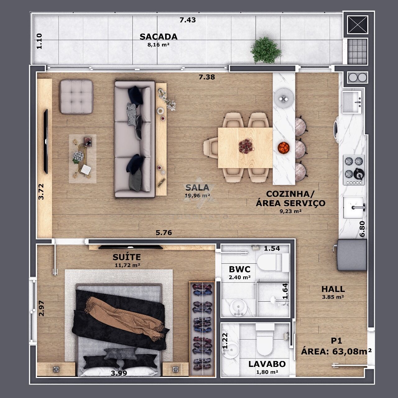 Apartamento, 1 quarto, 32 m² - Foto 23
