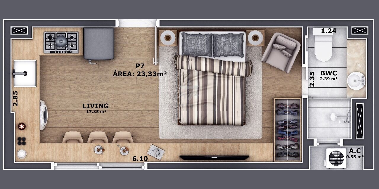 Apartamento, 1 quarto, 32 m² - Foto 29
