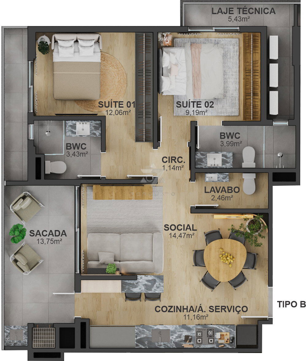 Apartamento, 2 quartos, 91 m² - Foto 16