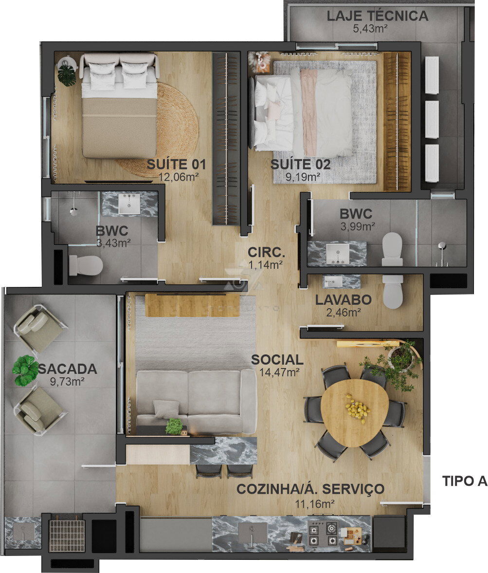 Apartamento, 2 quartos, 91 m² - Foto 15