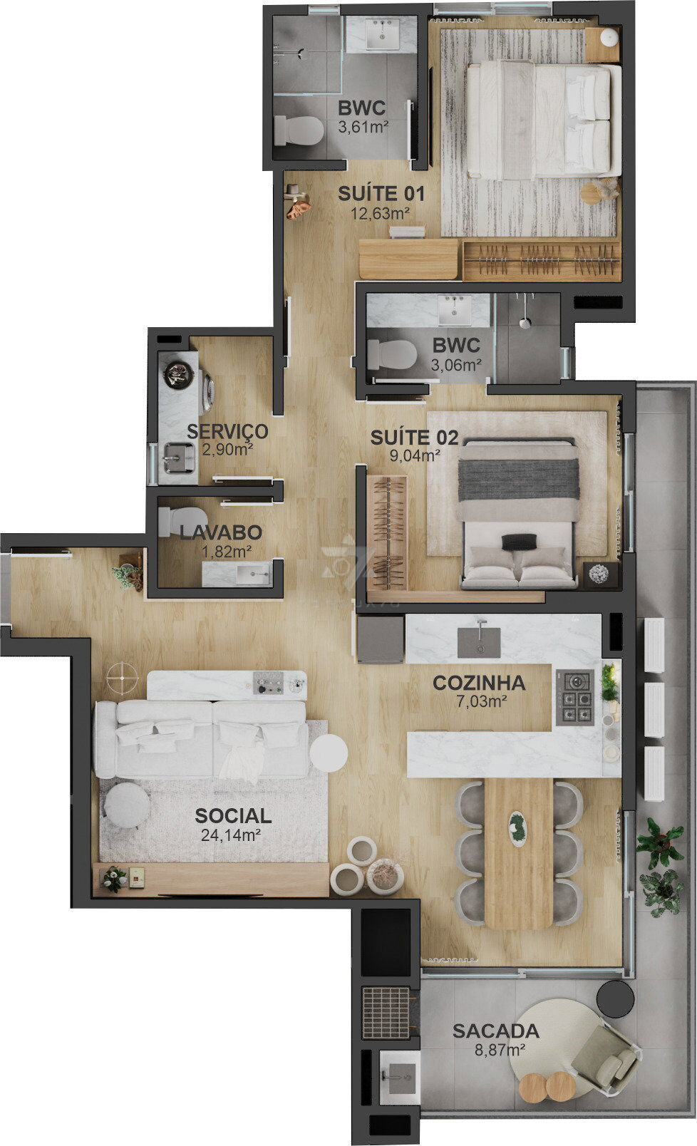 Apartamento, 2 quartos, 91 m² - Foto 22
