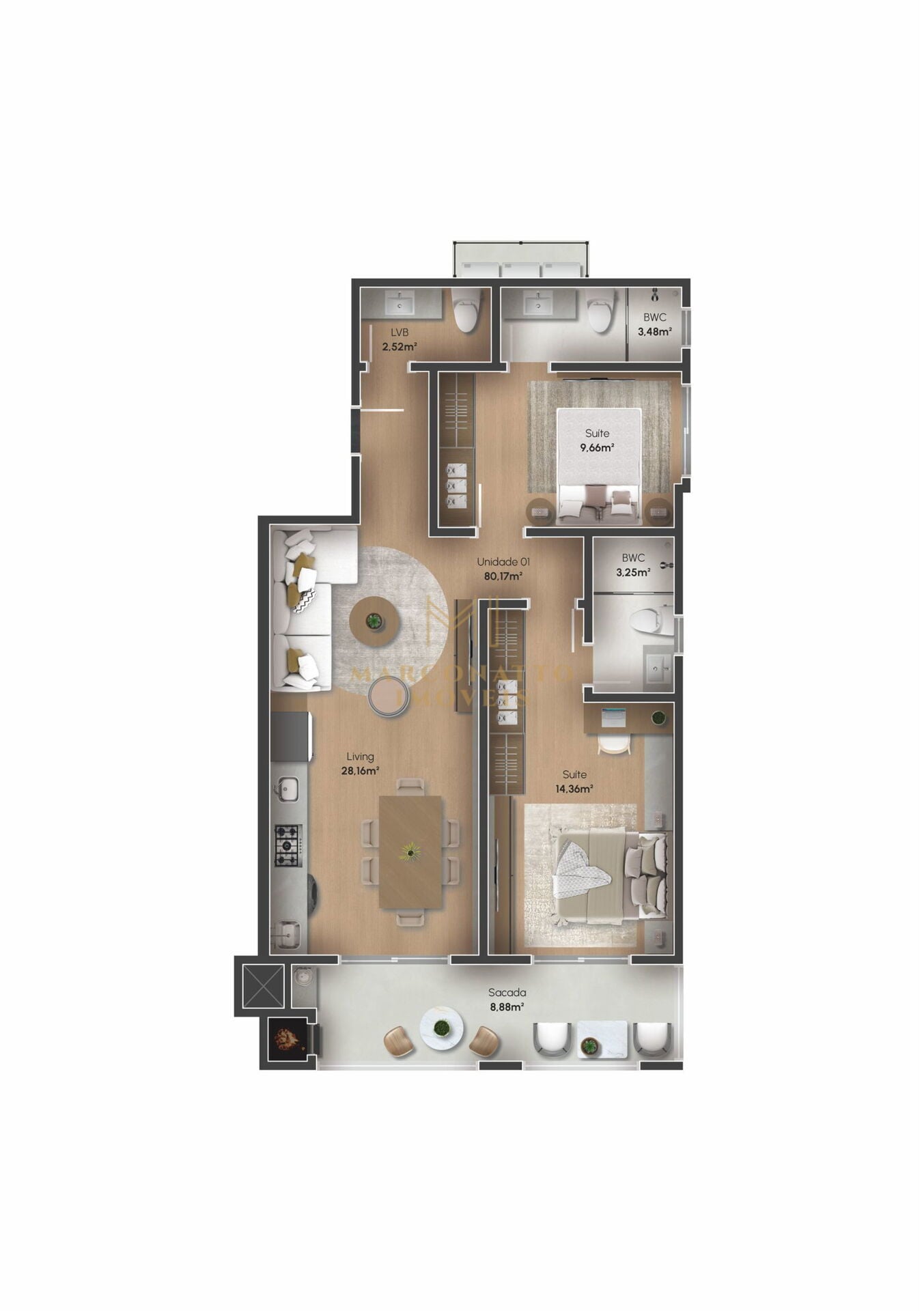Apartamento, 2 quartos, 67 m² - Foto 13