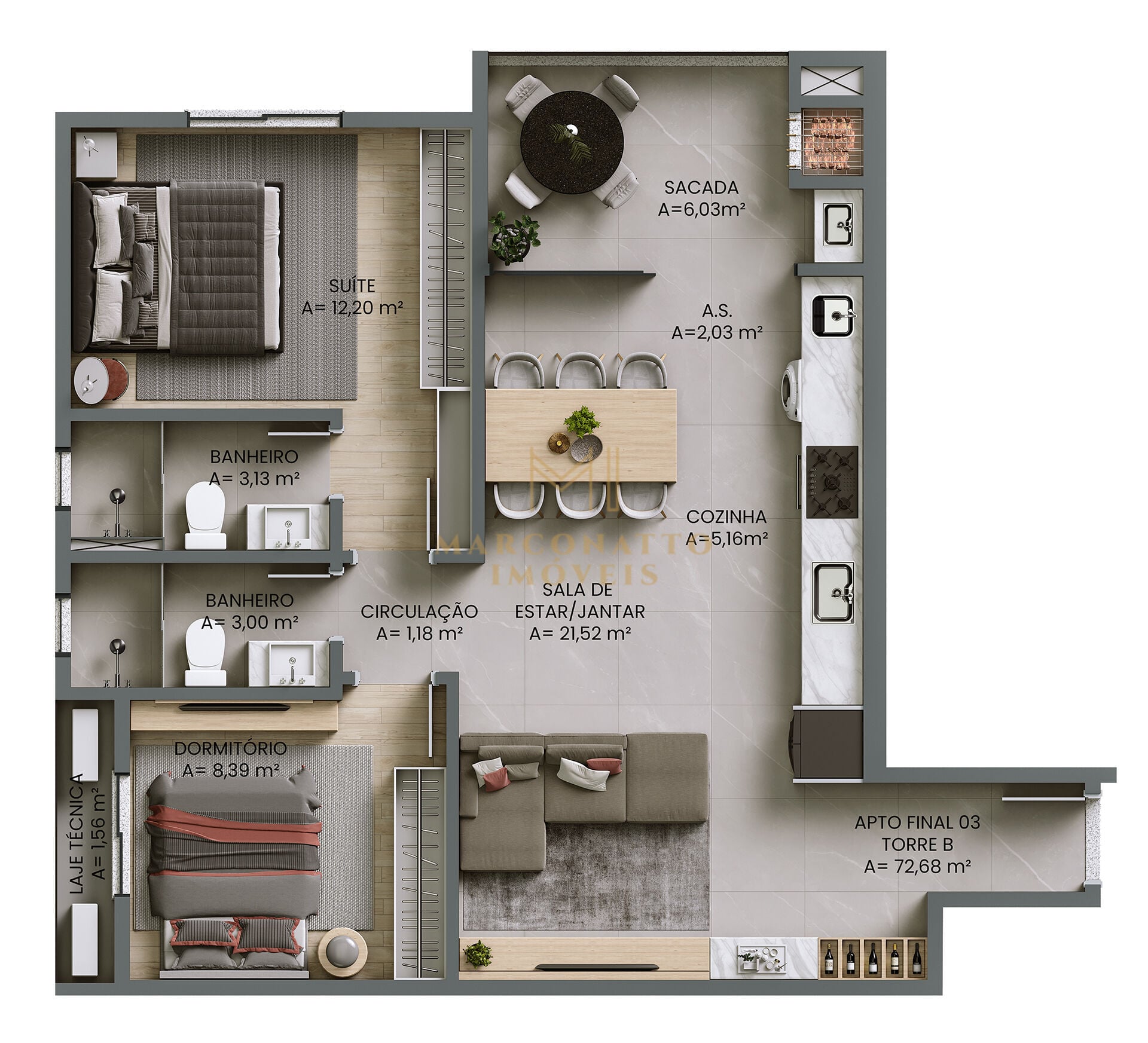 Apartamento, 2 quartos, 71 m² - Foto 18