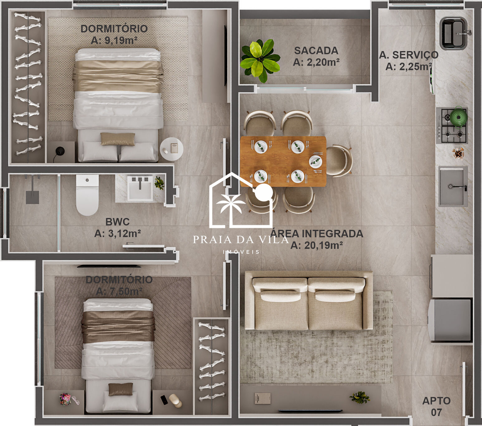 Apartamento, 2 quartos, 49 m² - Foto 15