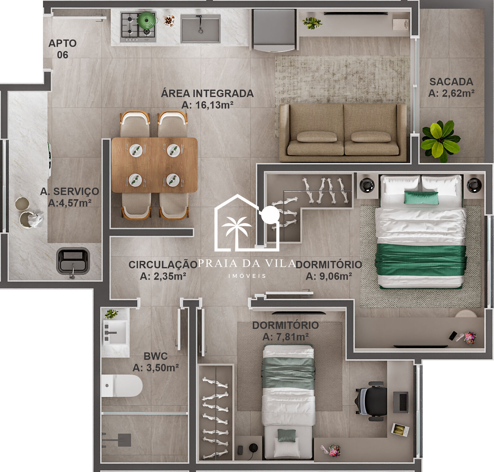 Apartamento, 2 quartos, 49 m² - Foto 14