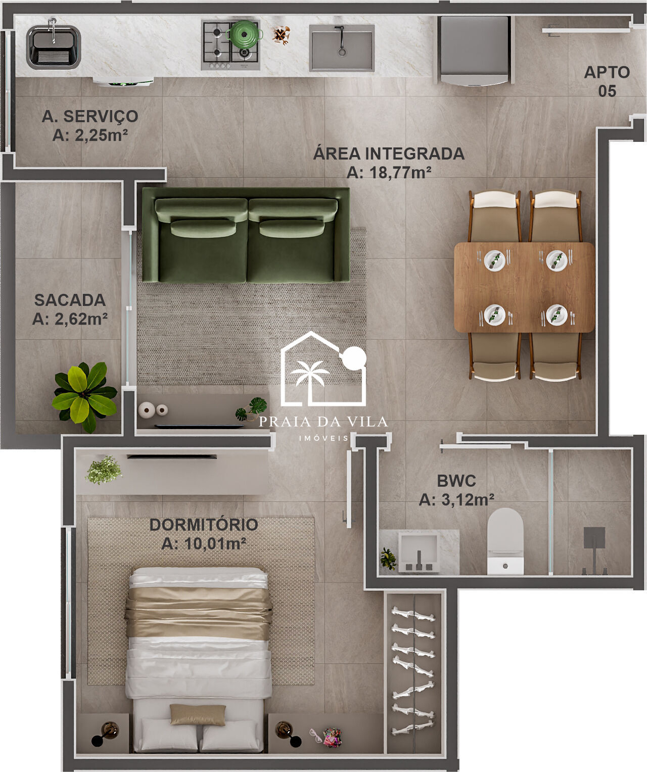 Apartamento, 1 quarto, 40 m² - Foto 12