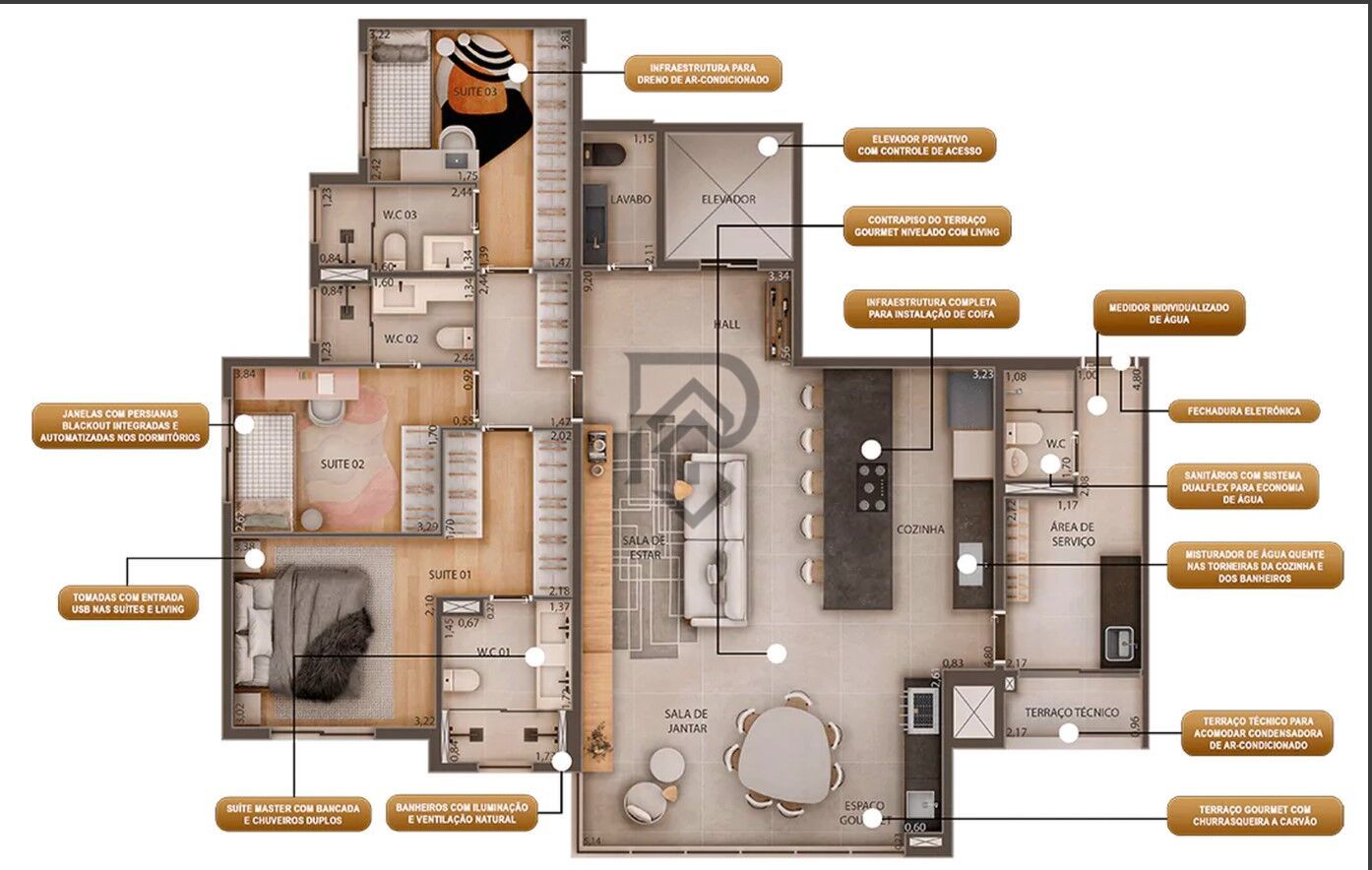 Apartamento, 3 quartos, 130 m² - Foto 83