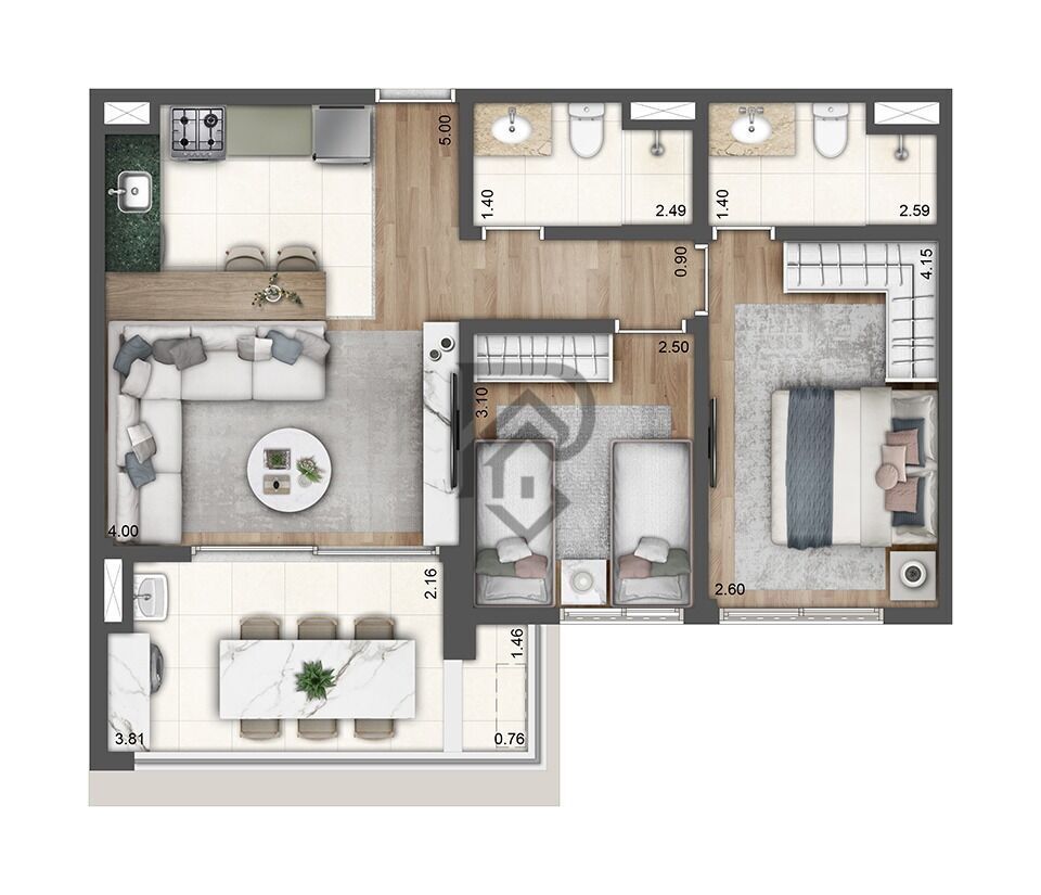 Apartamento, 3 quartos, 80 m² - Foto 51
