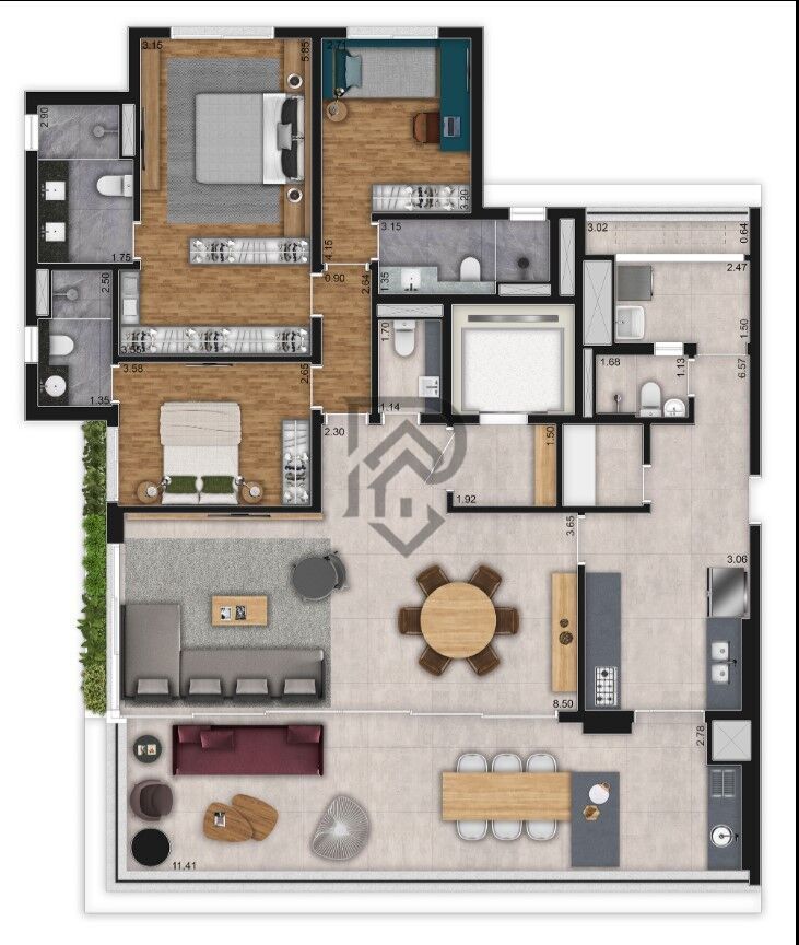 Apartamento, 3 quartos, 181 m² - Foto 47