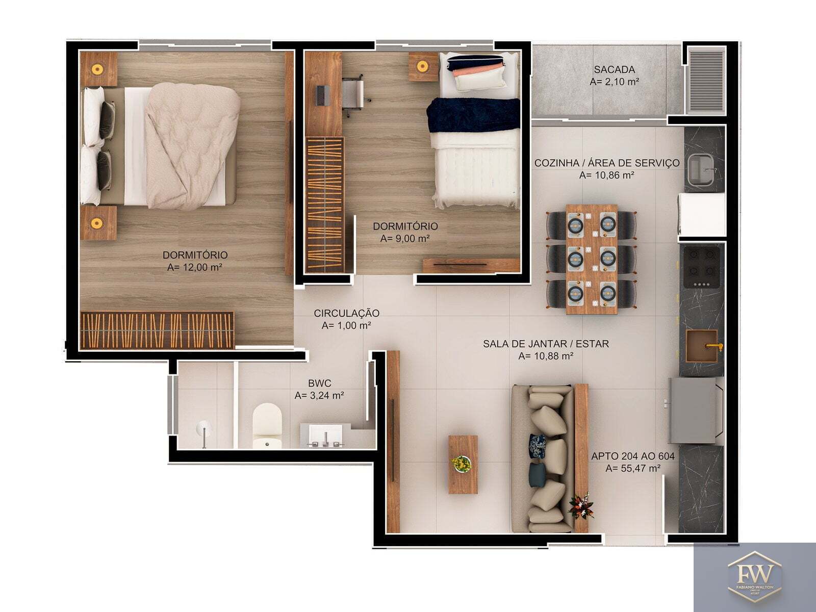 Apartamento, 2 quartos, 72 m² - Foto 21