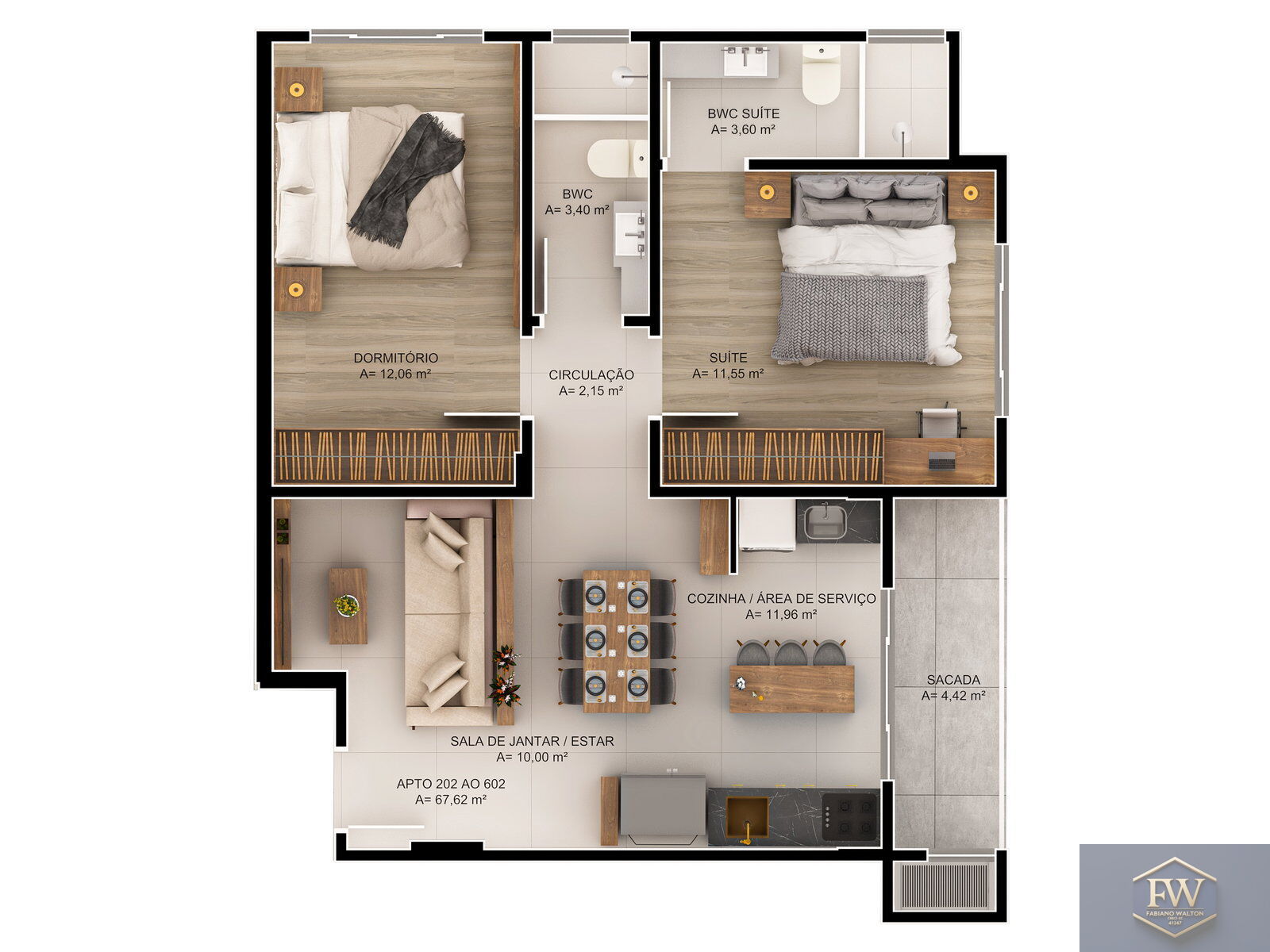 Apartamento, 2 quartos, 55 m² - Foto 19