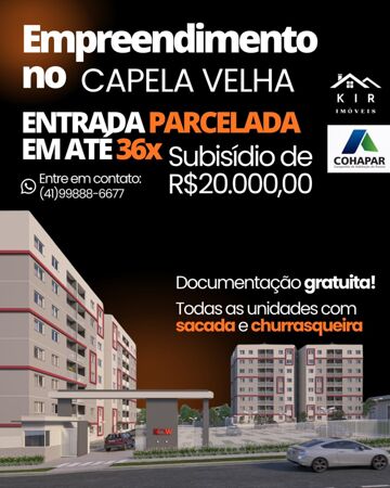 Empreendimento com entrada 100% parcelada em Araucária