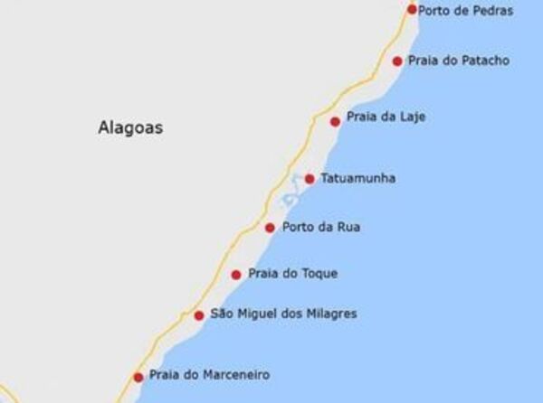 Praias de Passo de Camaragibe, São Miguel dos Milagres e Porto de Pedras, as mais belas e preservadas na região