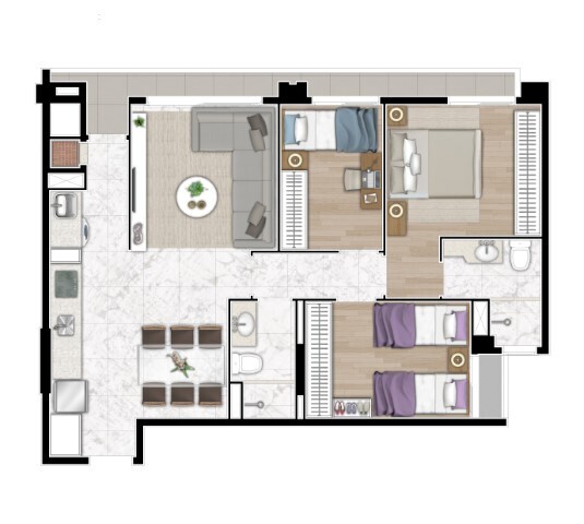 Apartamento, 3 quartos, 77 m² - Foto 39