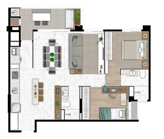 Apartamento, 3 quartos, 77 m² - Foto 43