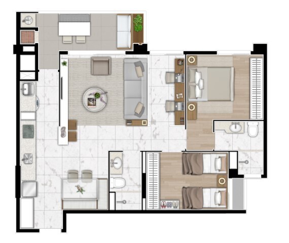 Apartamento, 3 quartos, 77 m² - Foto 42