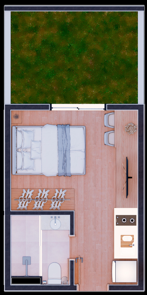 Apartamento, 1 quarto, 19 m² - Foto 12