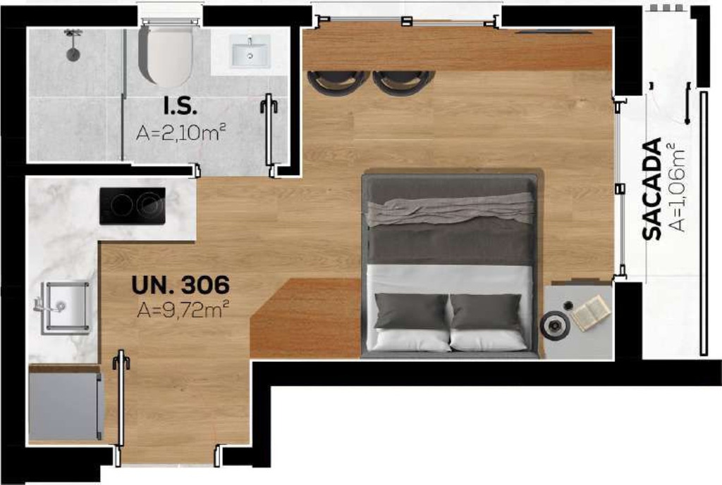Apartamento, 1 quarto, 16 m² - Foto 20
