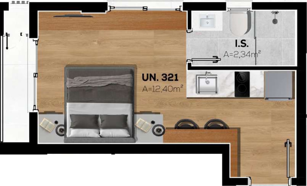 Apartamento, 1 quarto, 16 m² - Foto 21