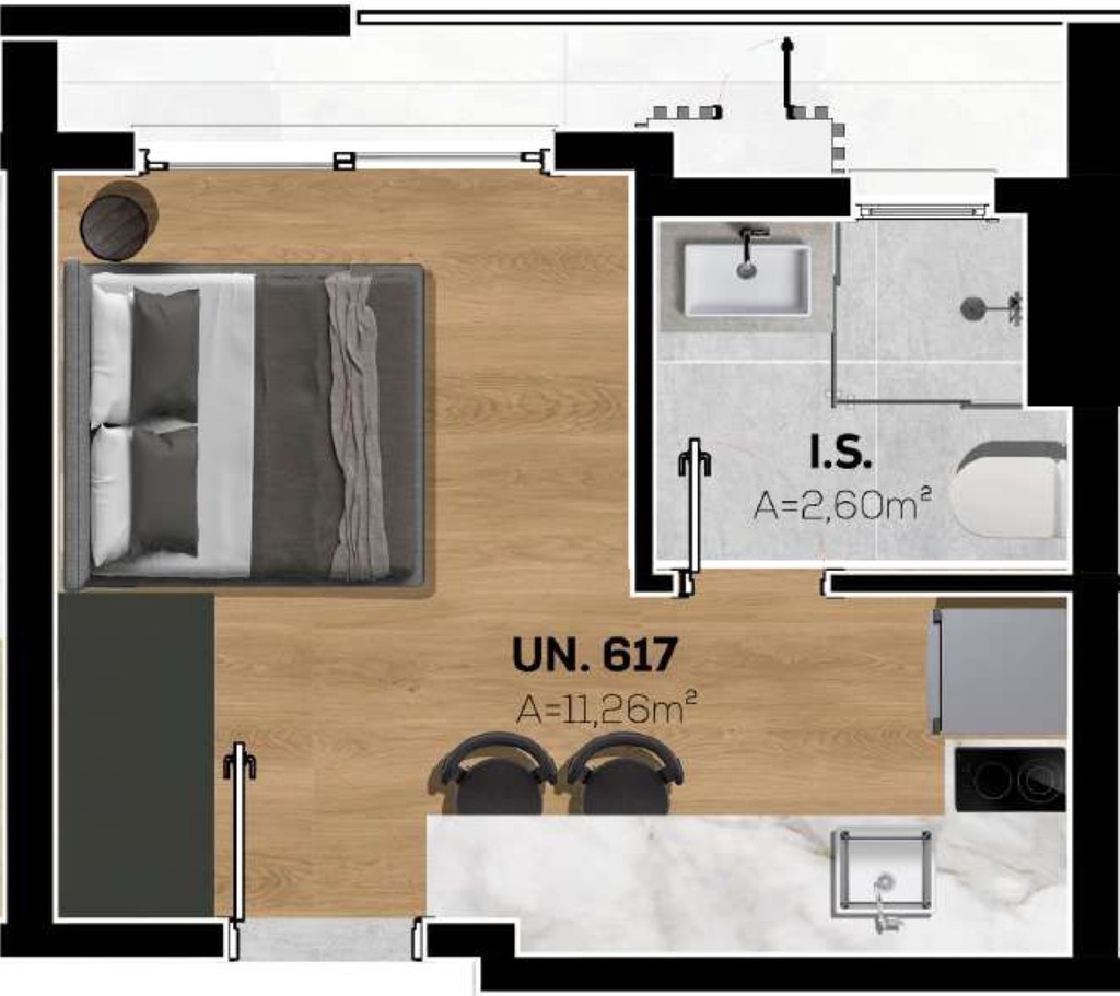 Apartamento, 1 quarto, 16 m² - Foto 22