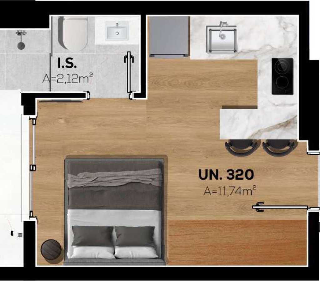 Apartamento, 1 quarto, 16 m² - Foto 19